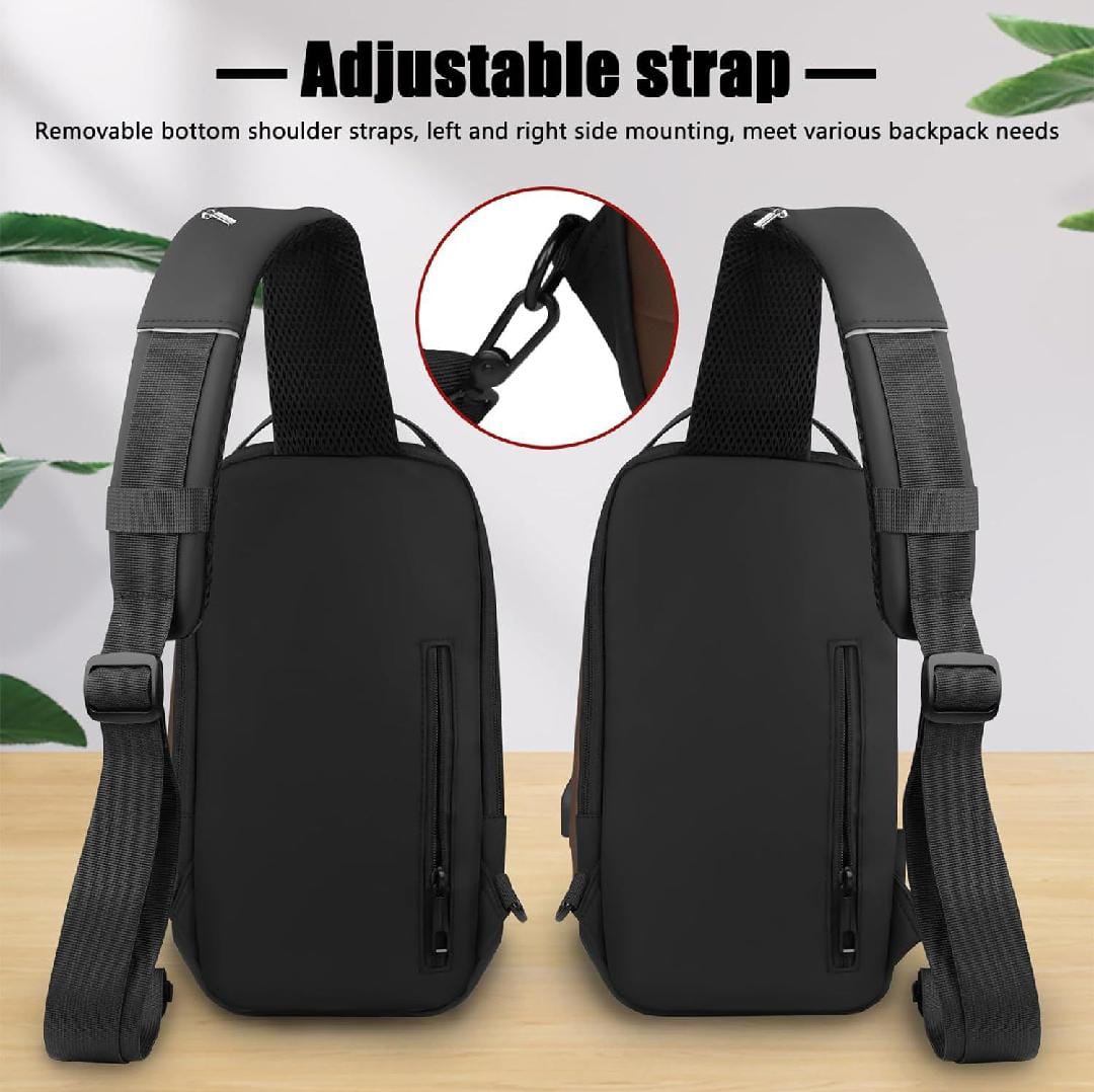 🎒 Premium Waterproof Chest Bag for Men – Stylish, Spacious & Secure
