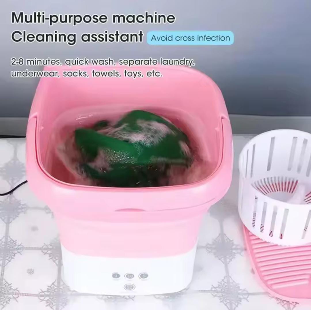 🌀 Foldable Washing Machine – Compact & Ready-to-Use