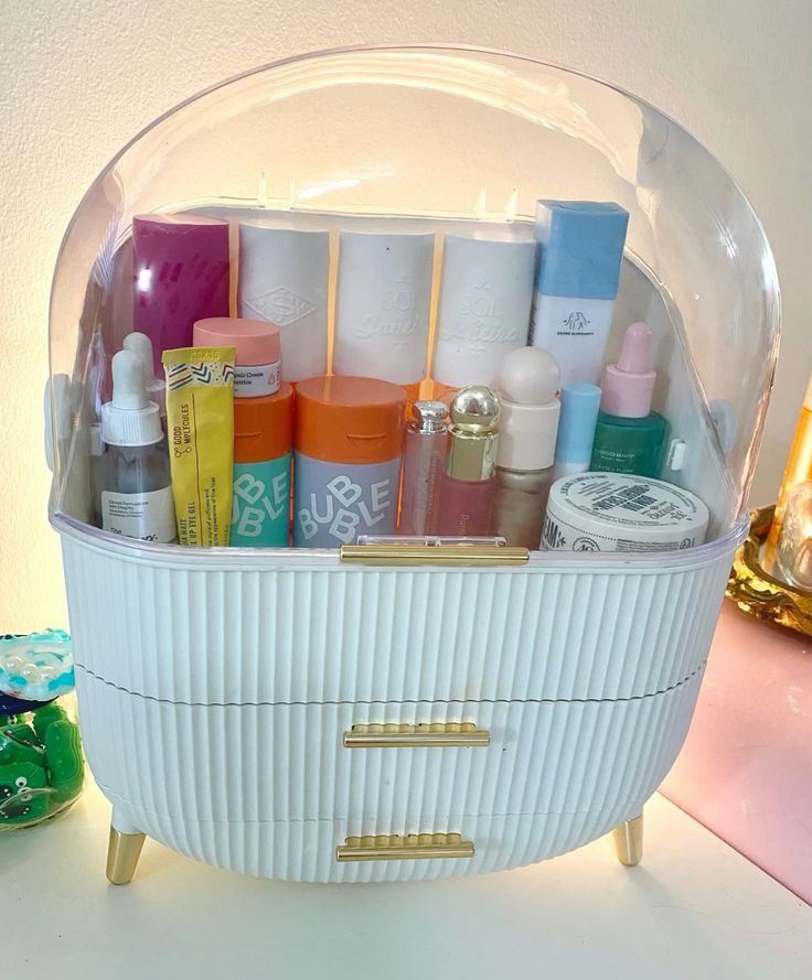 Luxury Portable Cosmetic Organizer LD 688 💼✨ – With Lid & Drawers