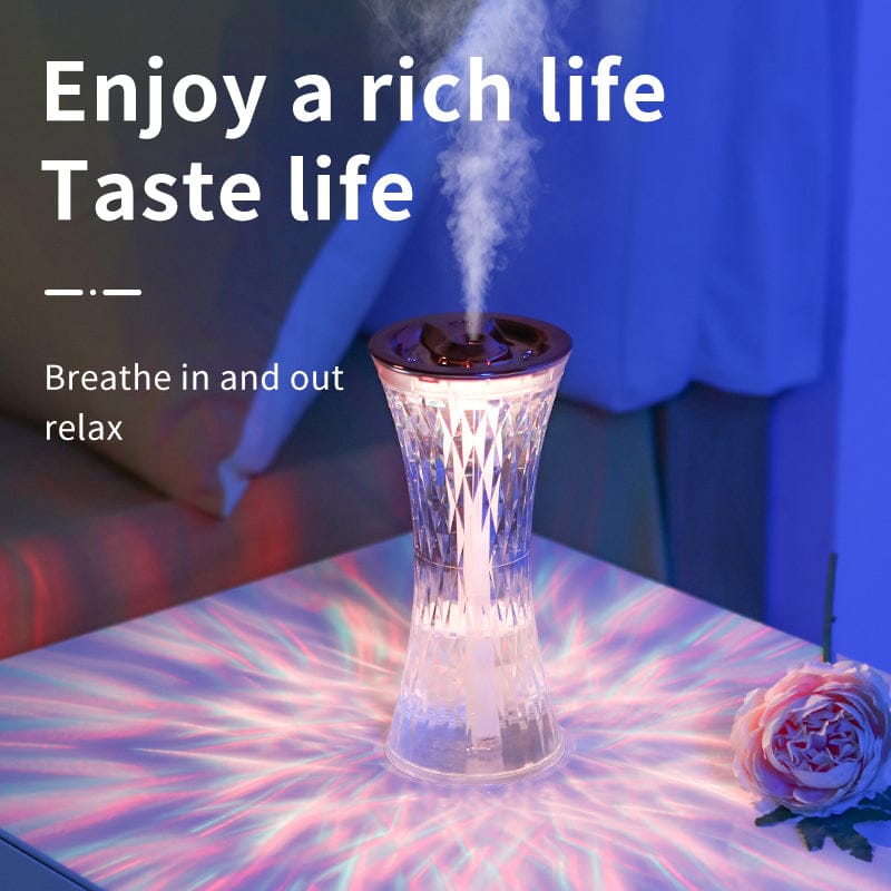 Crystal Glass Touch Lamp π‘ β 3D Rose Design β¨ with Humidifier + Night Light π