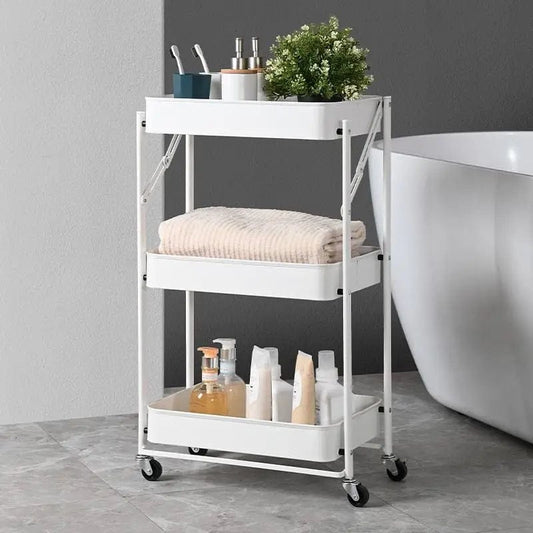 🍽️ Premium Dining Furniture – 3-Tier Heavy-Duty Mobile Utility Rack