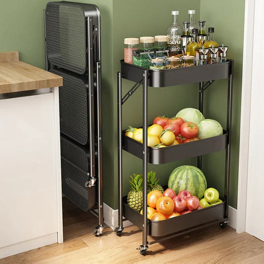 🍽️ Premium Dining Furniture – 3-Tier Heavy-Duty Mobile Utility Rack